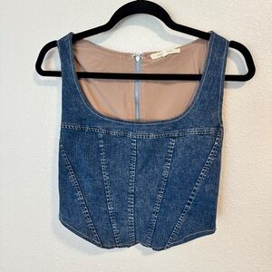 🖤❣️ Denim Sleeveless Crop Top